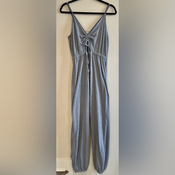 Hem & Thread Pants - Hem & Thread Light Blue Jogger Jumpsuit  Lightweight